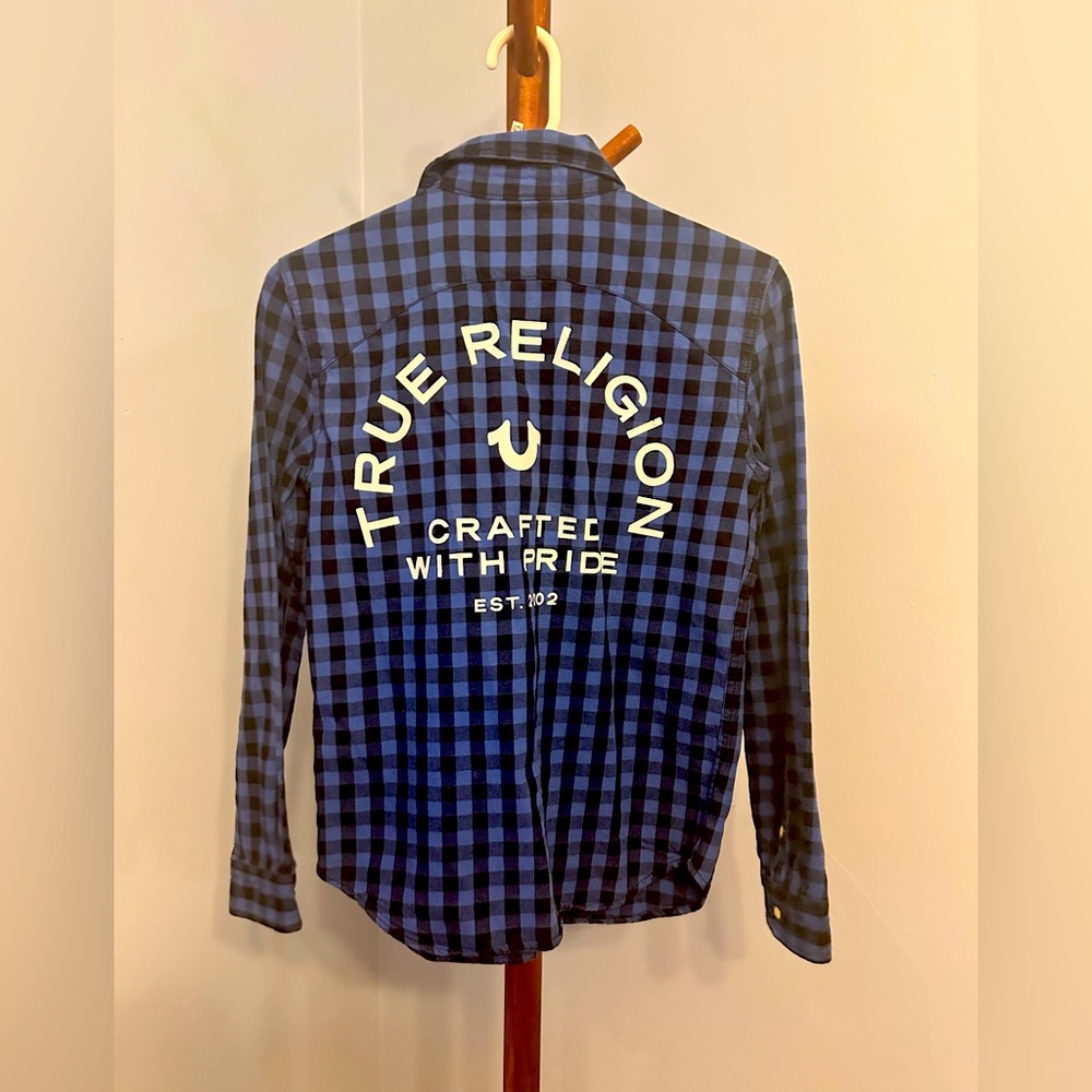Kids True Religion button down collar shirt.